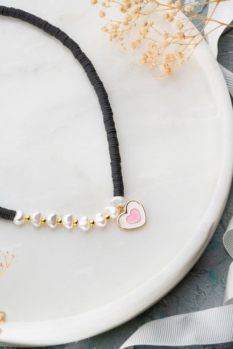 Heliophilia Silver Collar con Colgante de Corazón Multicolor KL-0881